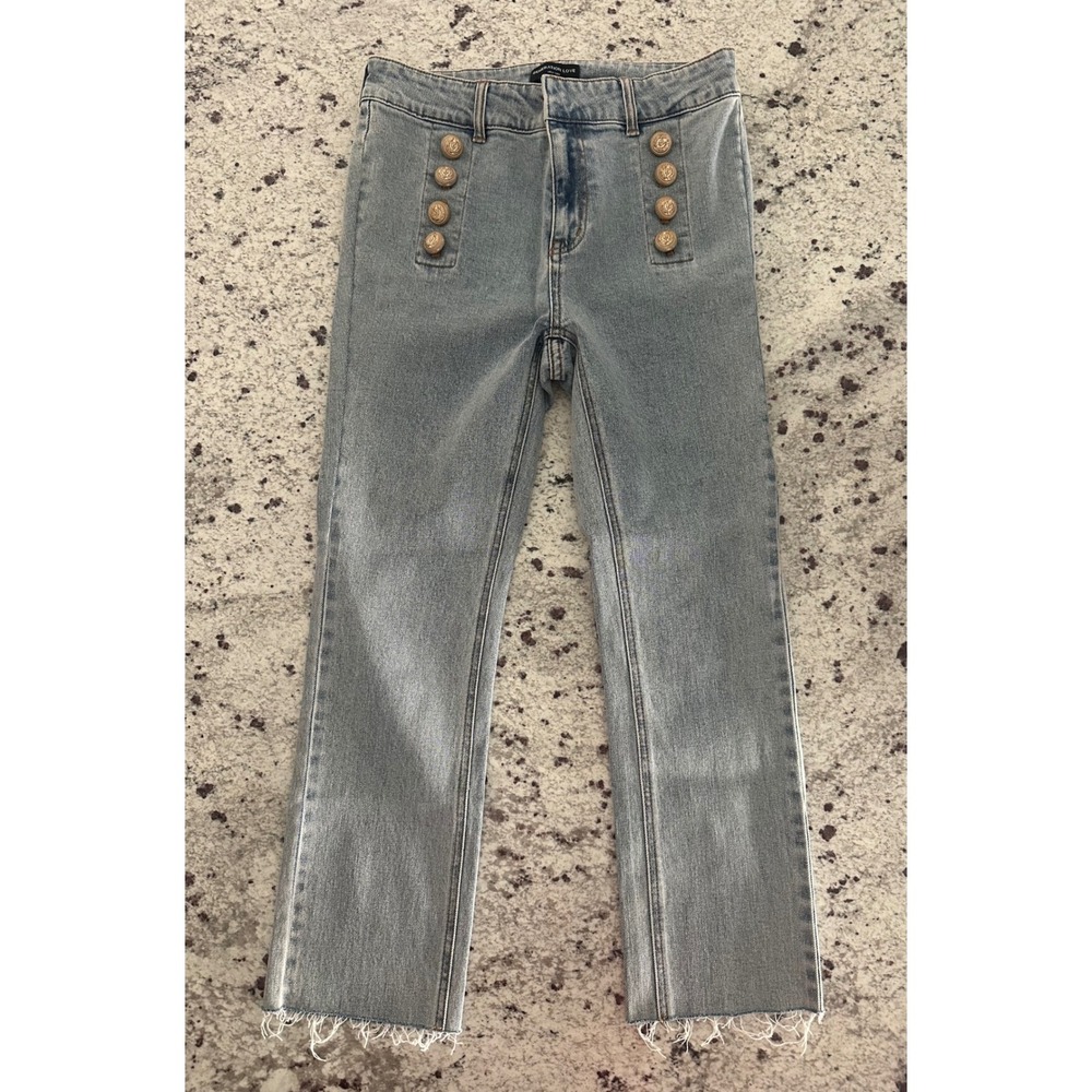 Generation Love Justine Button Fray Denim Pants Jeans 27
